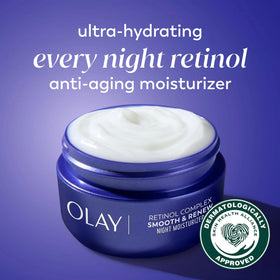 Olay Regenerist Radiance Retinol Face Moisturizer jar with lid
