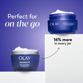 Olay Regenerist Radiance Retinol Face Moisturizer on a bathroom counter