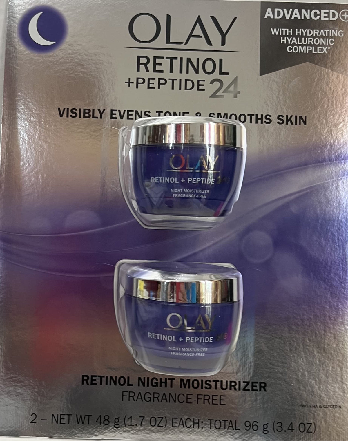 Olay Retinol + Peptide 24 Night Moisturiser 1.7 oz front view