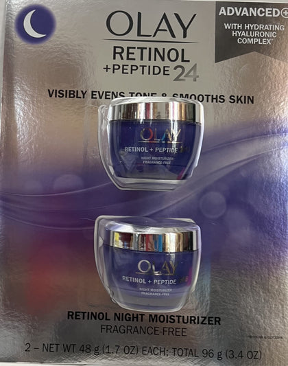 Olay Retinol + Peptide 24 Night Moisturiser 1.7 oz front view