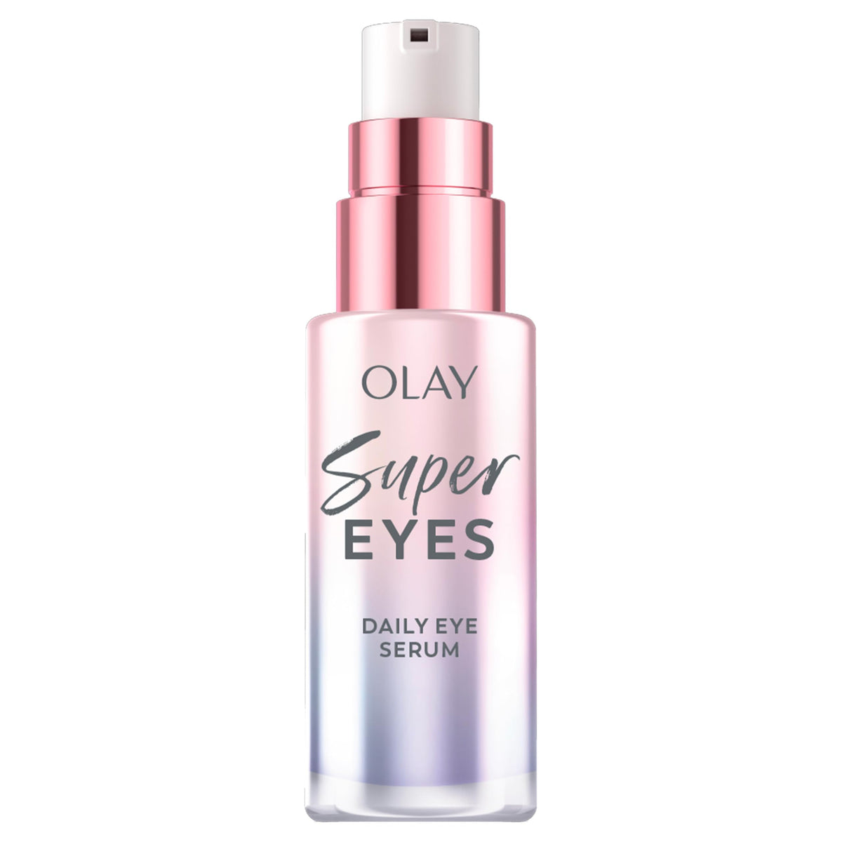 Olay Super Eye Serum 0.45 Oz front view with pump dispenser