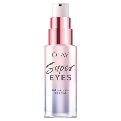 Olay Super Eye Serum 0.45 Oz front view with pump dispenser