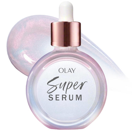 Olay Super Serum 5-in-1 Glow Serum front view with packaging