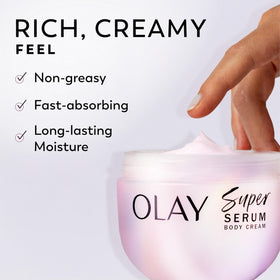 Olay Super Serum Body Cream lifestyle scene