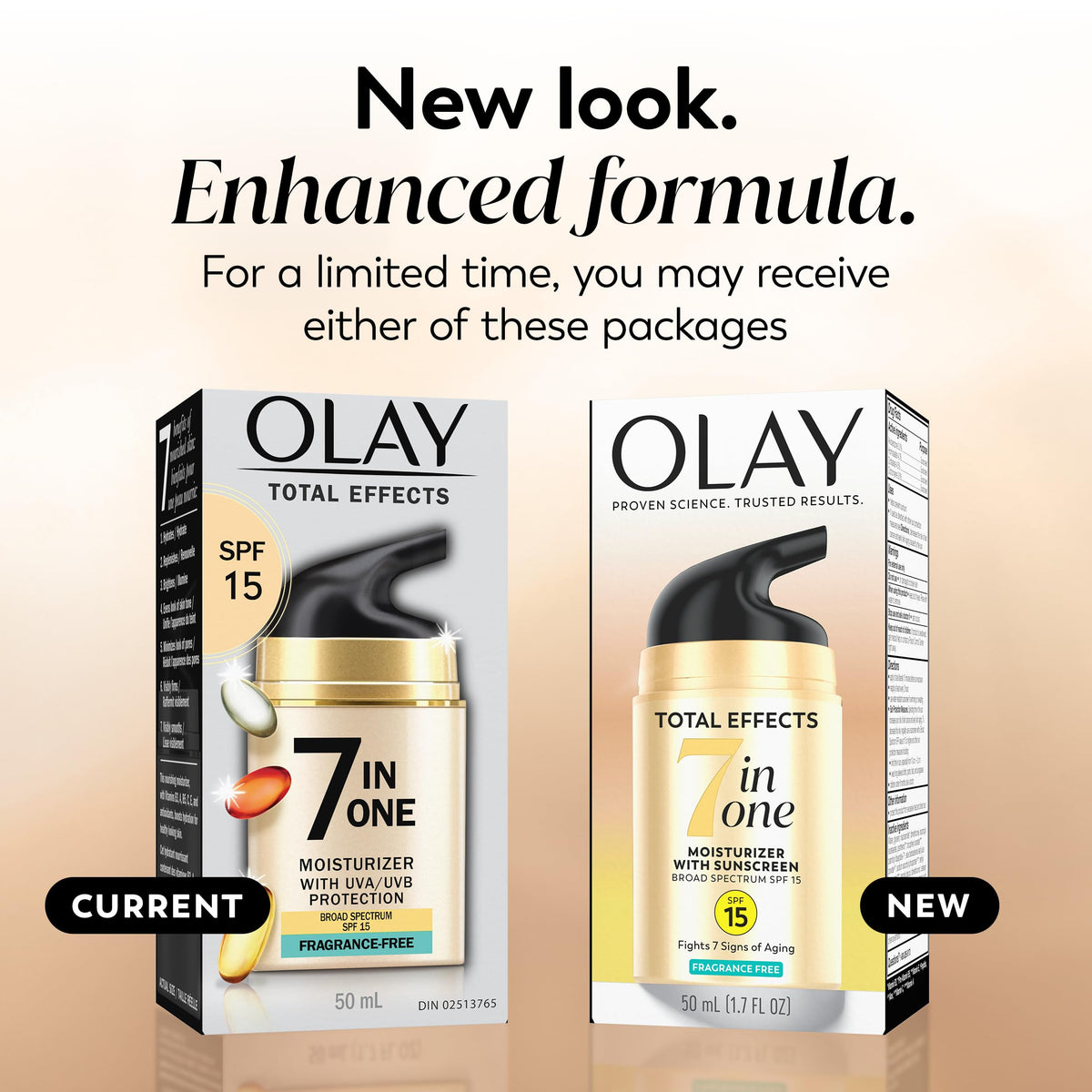 Olay Total Effects 7-in-1 Face Moisturiser SPF 15 side view