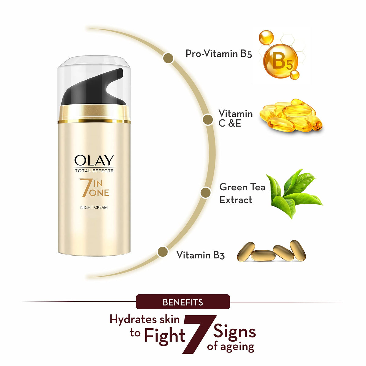 Olay Total Effects Night Firming Facial Moisturiser texture close-up
