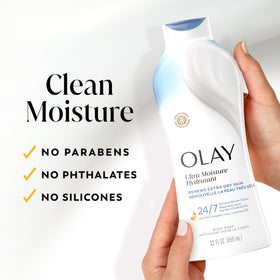 Olay Ultra Moisture Body Wash 22 fl oz in shower setting
