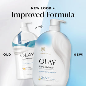 Olay Ultra Moisture Body Wash packaging close-up