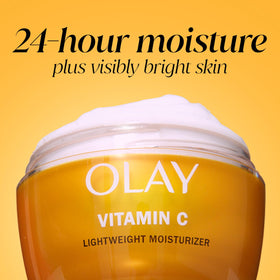 Olay Vitamin C Face Moisturiser in a bathroom setting