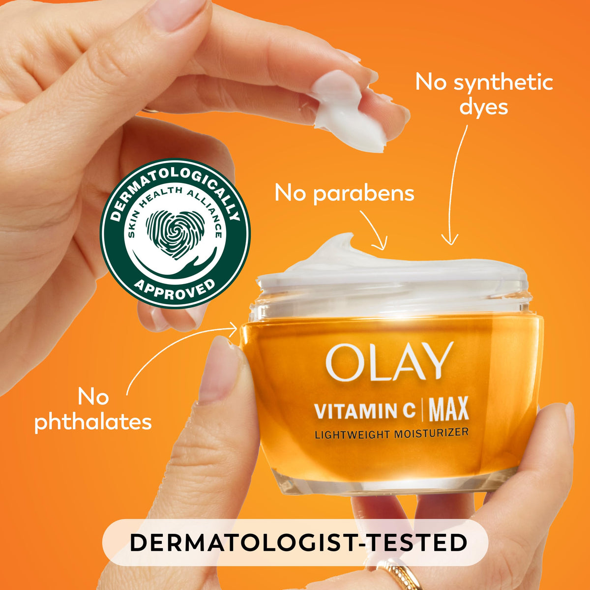 Olay Vitamin C MAX Face Moisturizer with citrus fruits