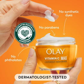 Olay Vitamin C MAX Face Moisturizer with citrus fruits