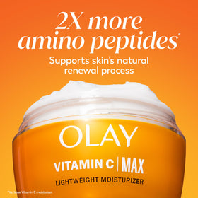 Olay Vitamin C MAX Face Moisturizer with makeup products