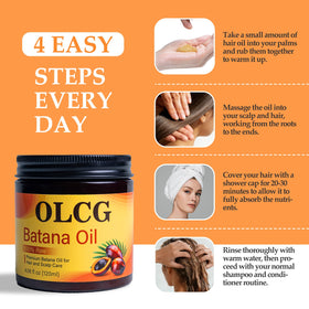 OLCG Batana Oil 120ml application on hair