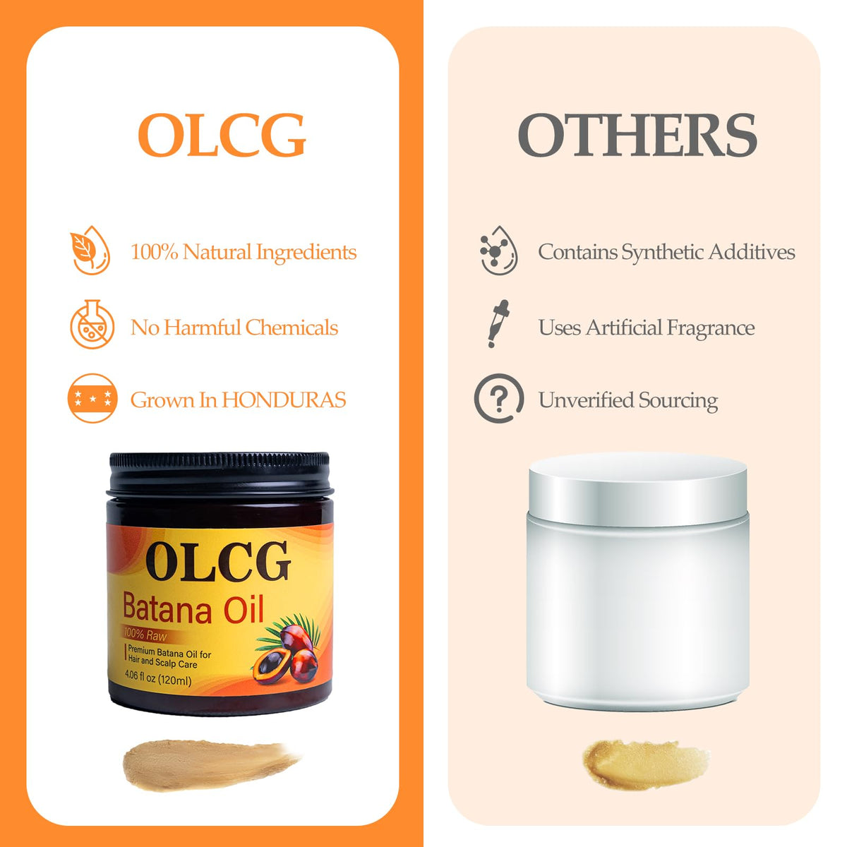 OLCG Batana Oil 120ml with shower cap for