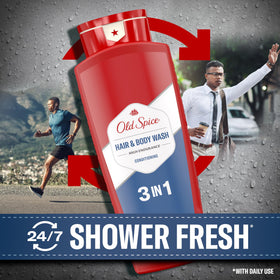 Old Spice 2-in-1 Hair & Body Wash Conditioner 24 oz side view