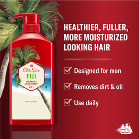 Old Spice 2-in-1 Shampoo and Conditioner Set, Fiji scent back view