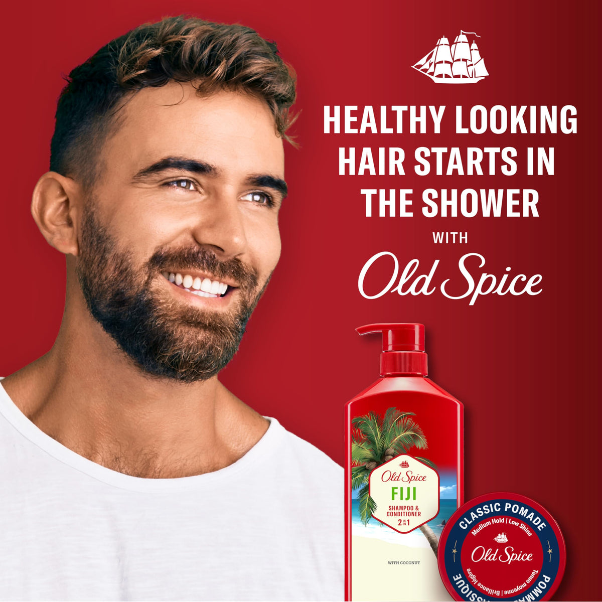 Old Spice 2-in-1 Shampoo and Conditioner Set, Fiji scent with coconut