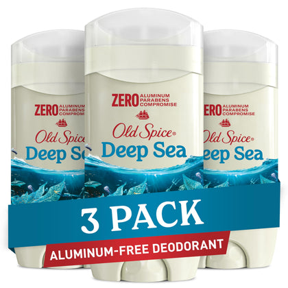 Old Spice Aluminium Free Deodorant front view, Deep Sea scent