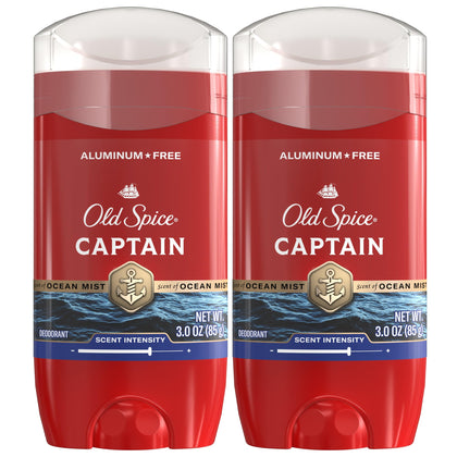 Old Spice Aluminum Free Deodorant for Men, Captain scent front view