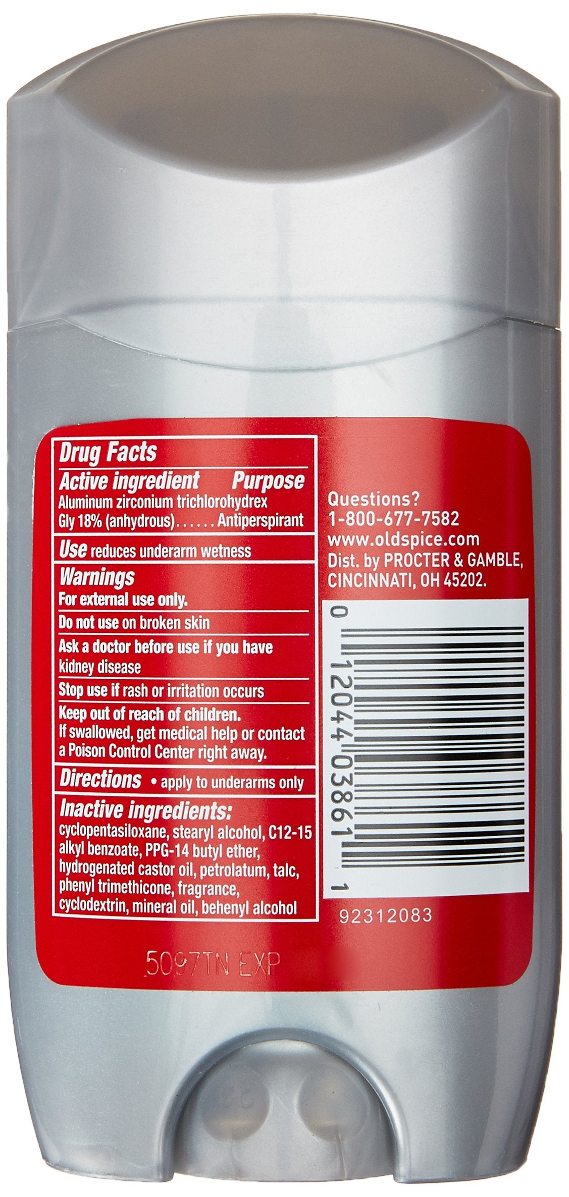 Old Spice Anti-Perspirant Wolfthorn packaging side view