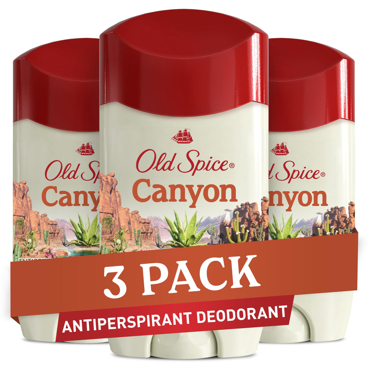 Old Spice Antiperspirant Deodorant 2.6 oz Canyon with Aloe front view