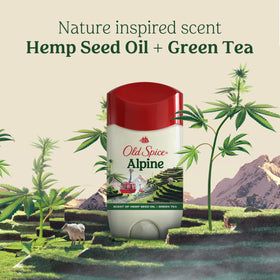 Old Spice Antiperspirant & Deodorant Alpine texture on skin