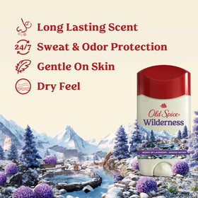 Old Spice Antiperspirant Deodorant back view showing ingredients
