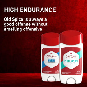 Old Spice Antiperspirant Deodorant on bathroom shelf