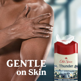 Old Spice Antiperspirant Deodorant Thunder Rain application on skin