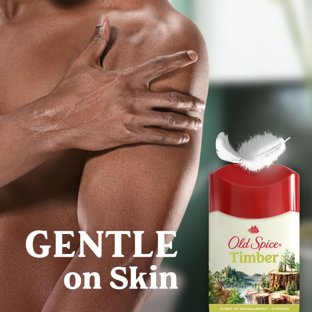 Old Spice Antiperspirant Deodorant Timber scent application
