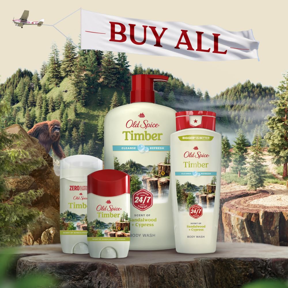 Old Spice Antiperspirant Deodorant Timber scent close-up of stick