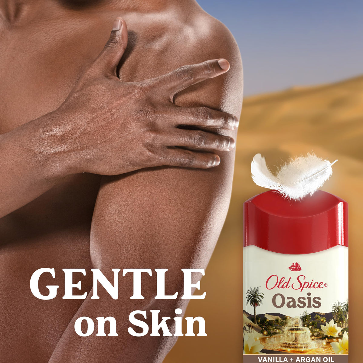 Old Spice Antiperspirant Deodorant with a fresh outdoor background