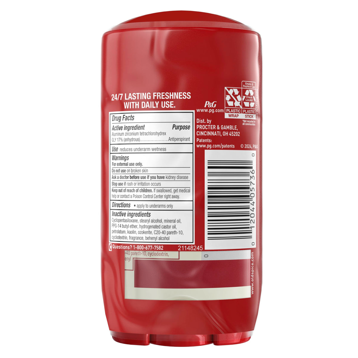 Old Spice Antiperspirant Deodorant with natural elements and packaging
