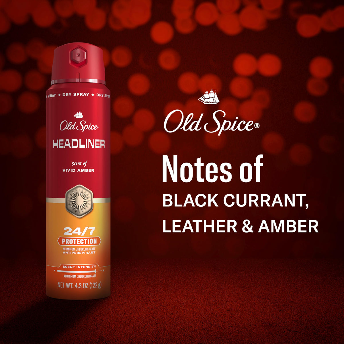 Old Spice Antiperspirant Spray 4.3 oz cap open