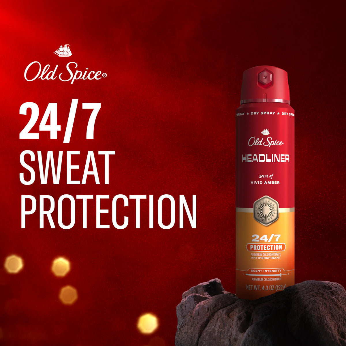 Old Spice Antiperspirant Spray 4.3 oz side view