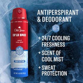Old Spice Antiperspirant Spray Cold Spice 4.3 oz back view