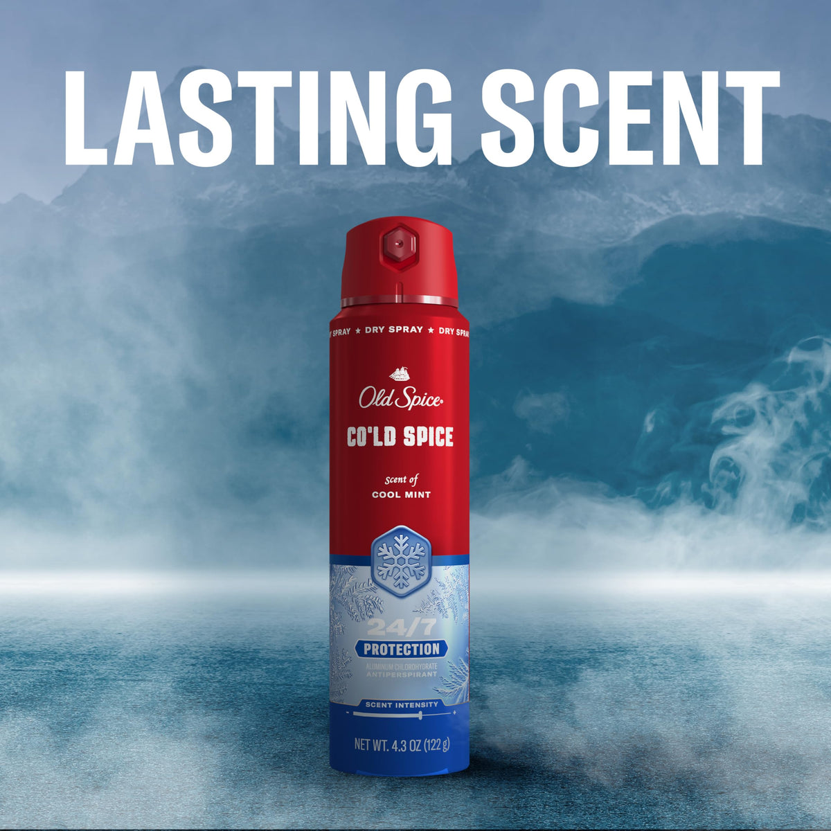 Old Spice Antiperspirant Spray Cold Spice 4.3 oz close-up of spray nozzle