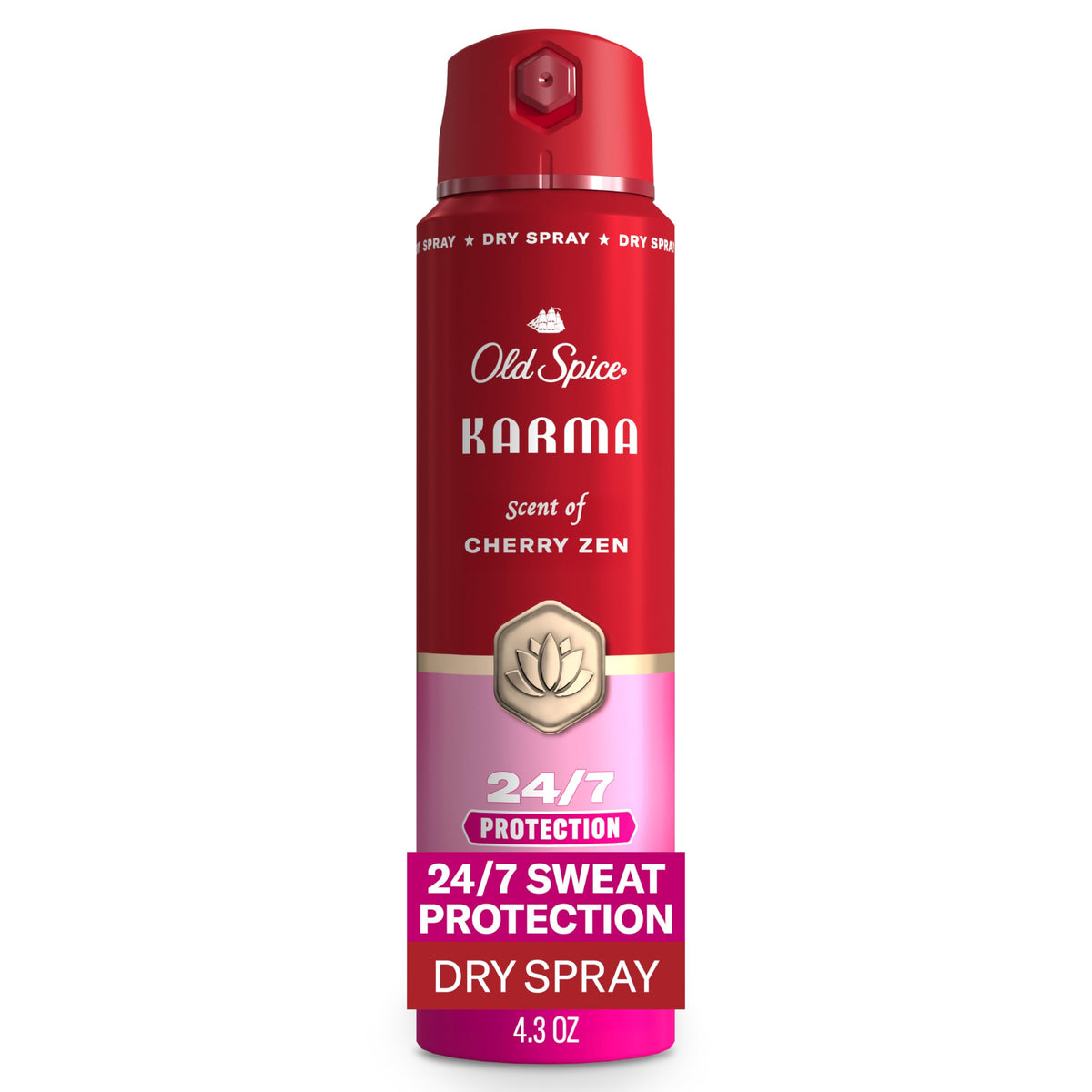 Old Spice Antiperspirant Spray Karma Cherry Spice front view