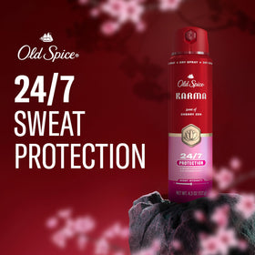 Old Spice Antiperspirant Spray Karma Cherry Spice side view