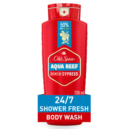 Old Spice Aqua Reef Body Wash 24 oz front view