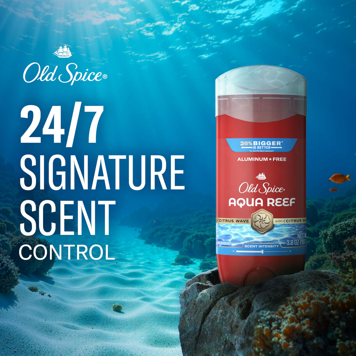 Old Spice Aqua Reef Deodorant application demonstration