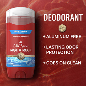 Old Spice Aqua Reef Deodorant packaging side view