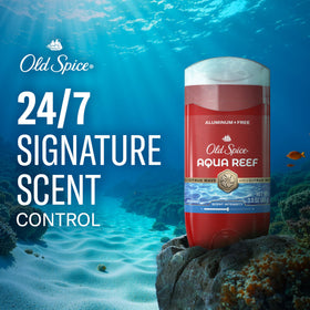 Old Spice Aqua Reef Deodorant packaging side view