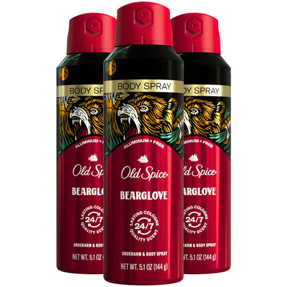 Old Spice Bearglove Body Spray 5.1 Oz front view