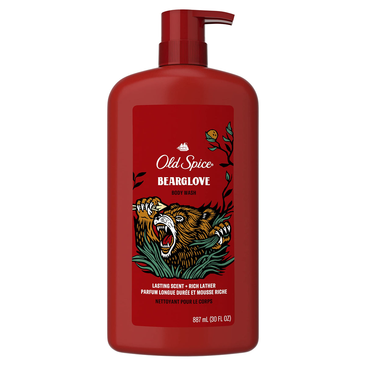 Old Spice Bearglove Body Wash 30 oz front view