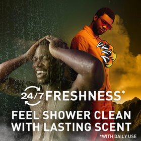 Old Spice Bearglove Body Wash in a shower setting