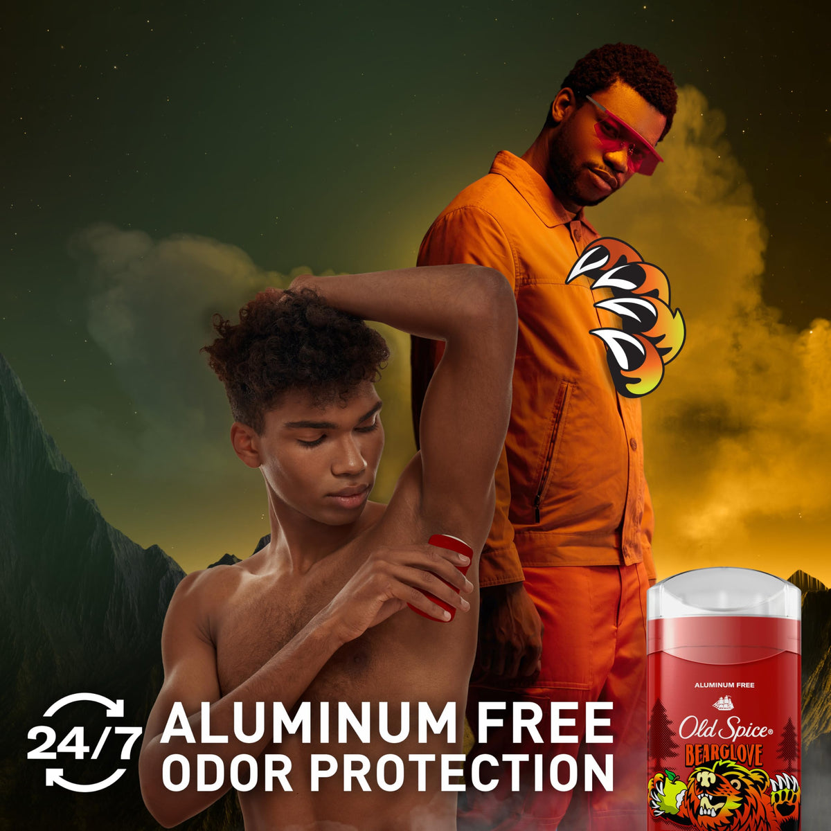 Old Spice Bearglove Deodorant packaging close-up