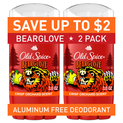 Old Spice Bearglove Deodorant twin pack 3.0 oz front view