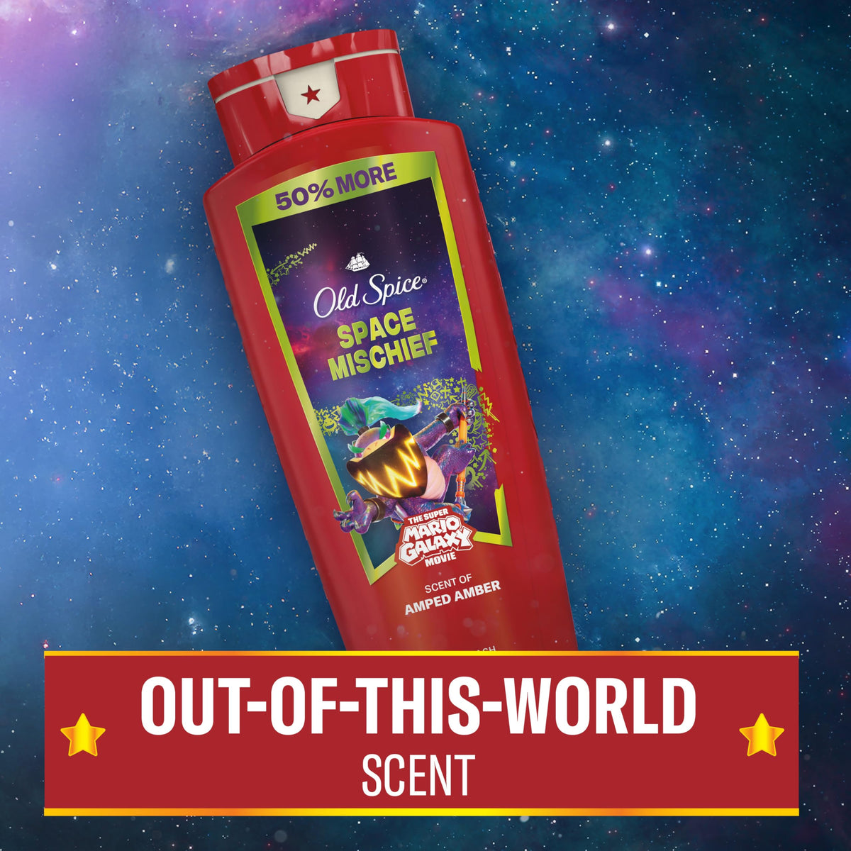 Old Spice Body & Face Wash 24 oz close-up of the label