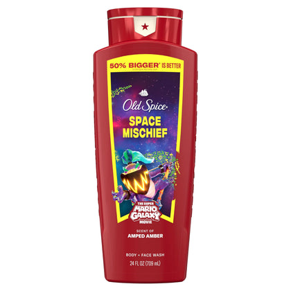 Old Spice Body & Face Wash 24 oz front view with Space Mischief design